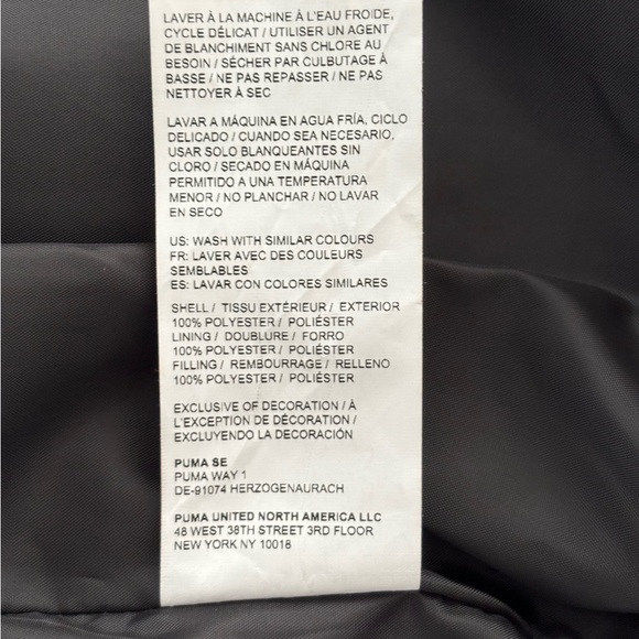 PUMA Kids Cold Weather Vest. Size XS (5/6). Black Pink White. Zip Up. Brand New. - Picture 6 of 9